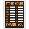 Hy-Ko Store Hours Sign 8.5" x 12.5", 10PK A11033